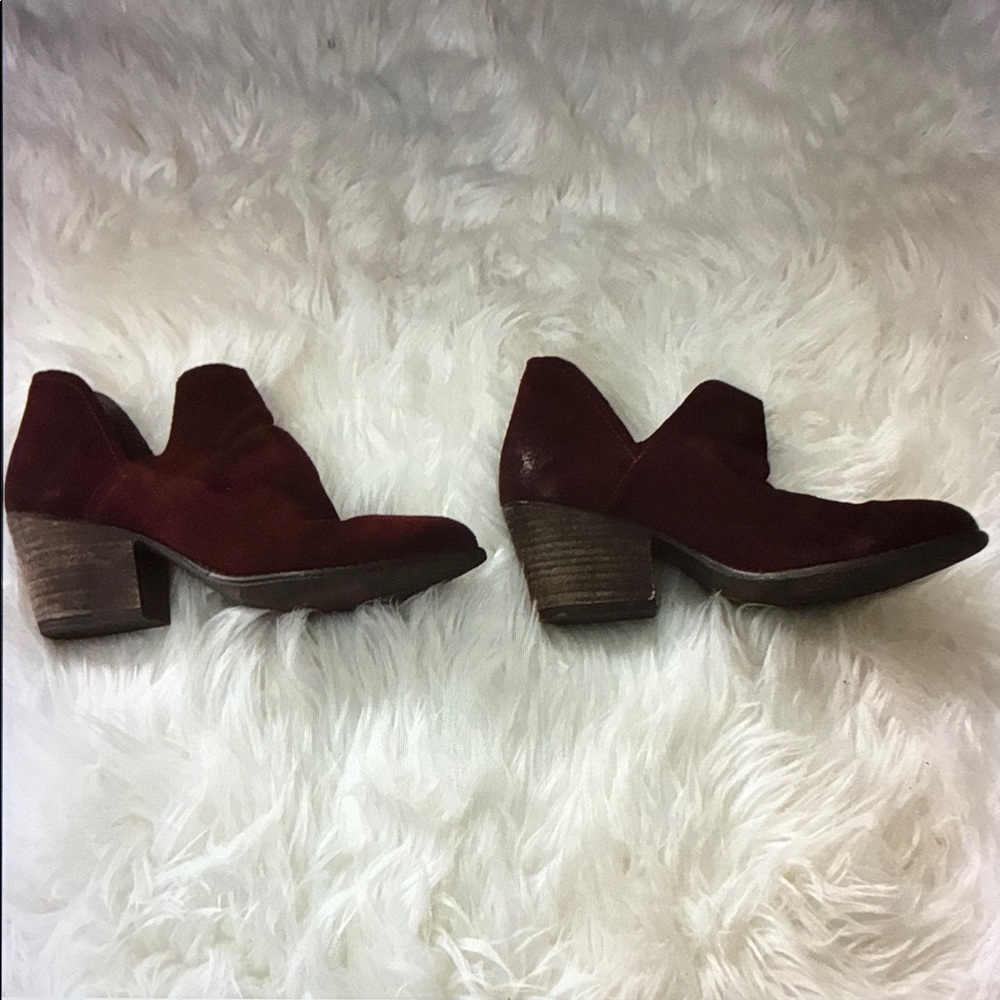 Steve Madden Deep Red Ankle Booties